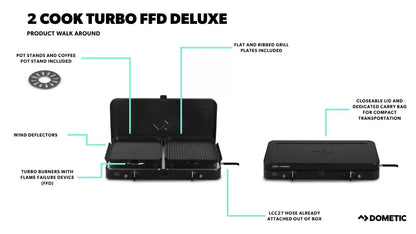 Dometic 2 Cooker Turbo FFD Deluxe Stove