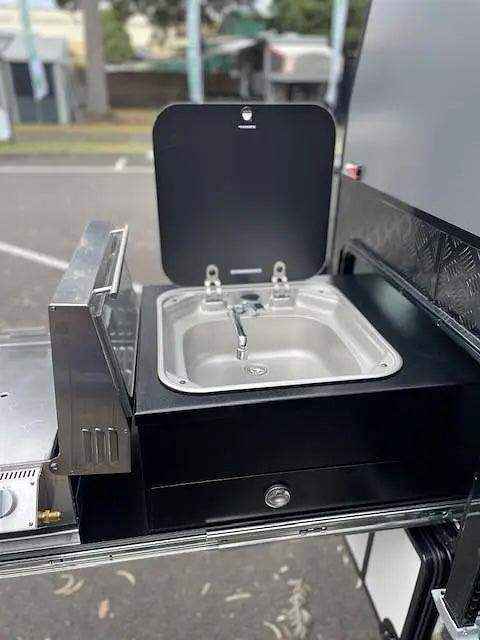 BBQ Slide Combo 600mm wide Royale Tunnel Boot Draw Slide - Everything Caravans