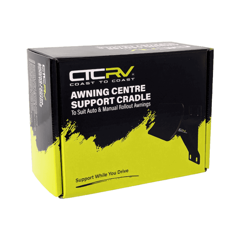 COAST RV Black Aluminium Cradle to suit Auto and Manual Roll Out Awnings