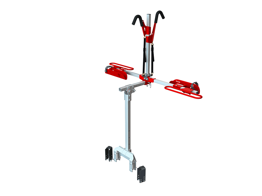 Gripsport Complete Tilting Caravan Rack for 1 Bike with Tall Bolt On Mount Kit