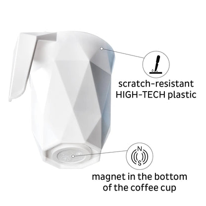 Magnetic TO GO Handle Cup WHITE by Silwy ...
