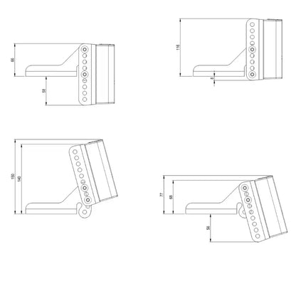 RacksBrax HD Adjustable Brackets - Short Triple