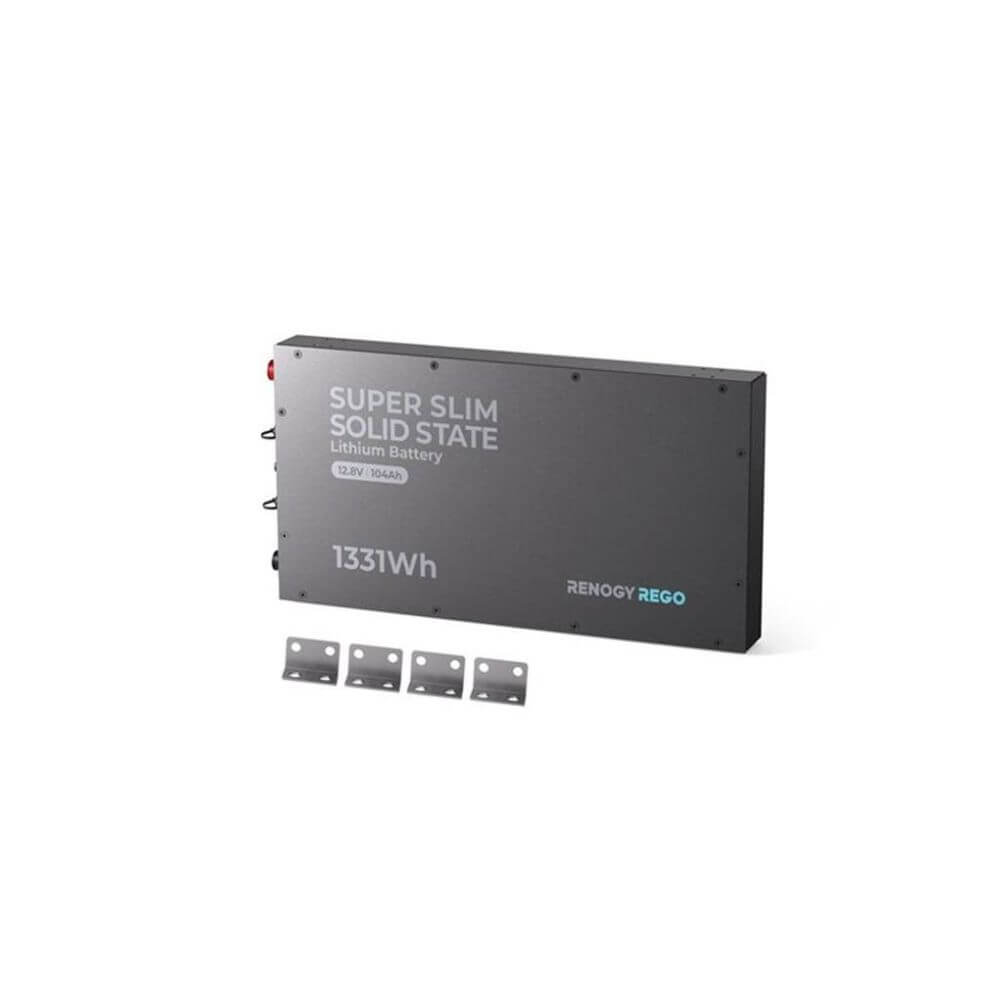 Renogy REGO 12.8V 104Ah slim solid state smart battery RBT12104LFP-SSL-BT-G1-AU