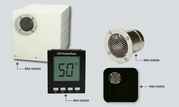 Suburban Nautilus on Demand HWS Complete White Control Panel and Vent Black Door with Vent  ...