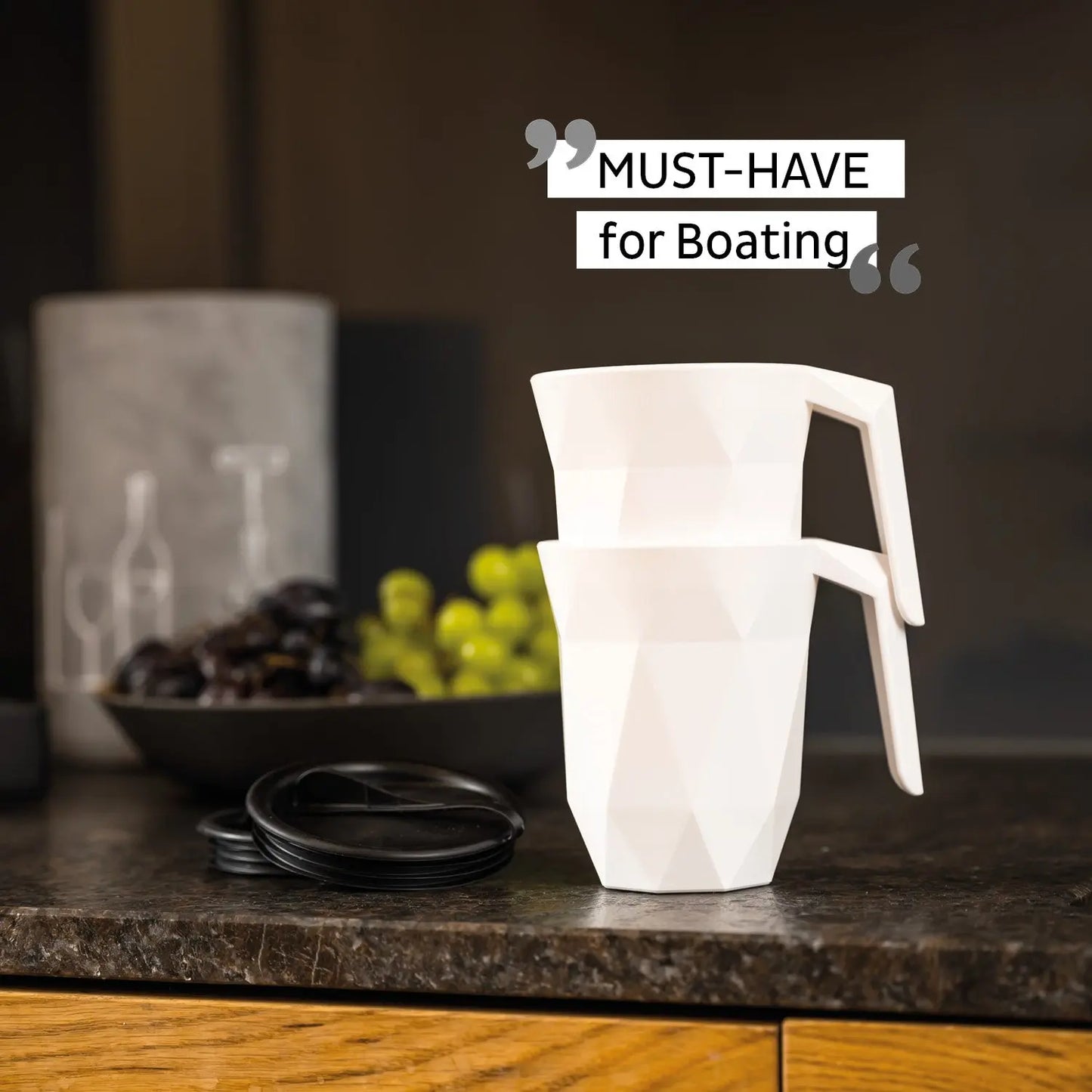 Magnetic TO GO Handle Cup WHITE by Silwy ...