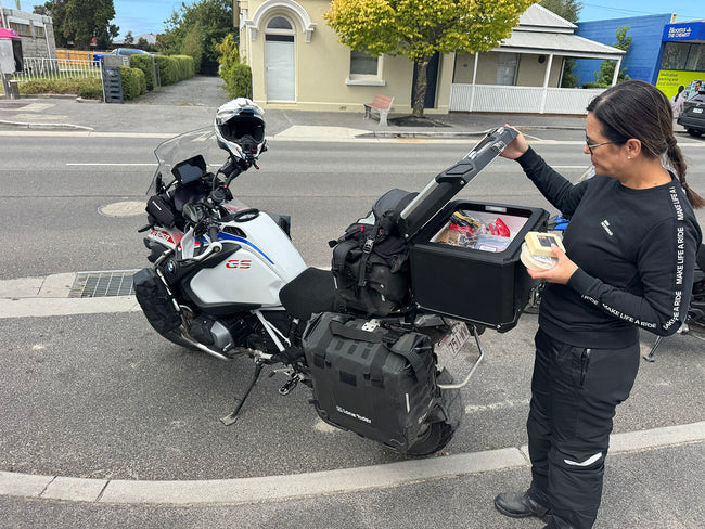 Evakool Adventure 18L Motorcycle Fridge (with battery and mounting bracket)