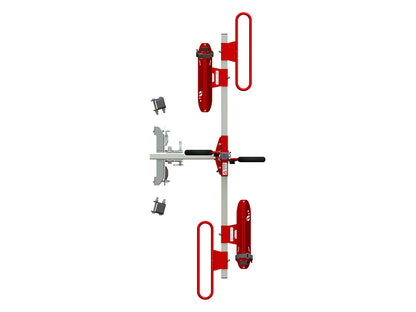Gripsport Complete Tilting Caravan Rack for 3 Bikes with Tall Bolt On Mount Kit