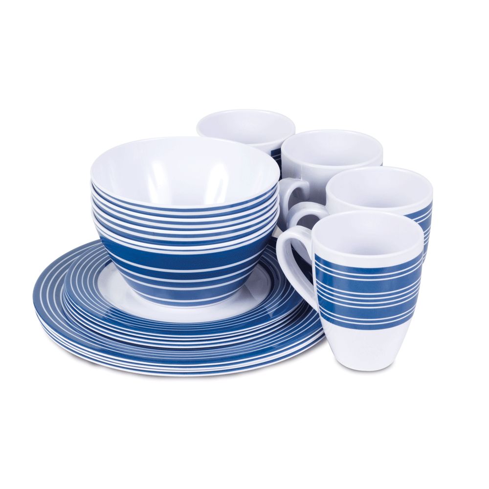 Campfire Melamine Dinner Set 16 Piece Nautical
