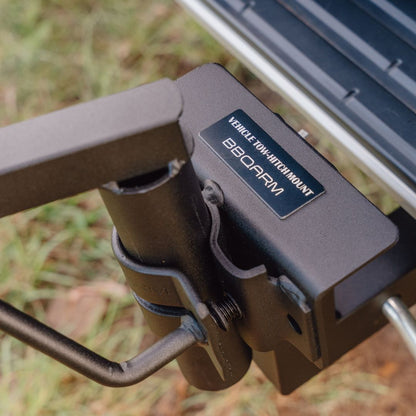 BBQARM KIT 850mm Large Alum Chequerplate for Vehicle Tow-Hitch