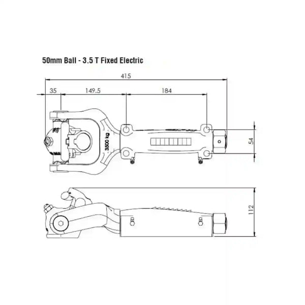 619350 Alko Off-Road 50mm Ball Coupling 3500 Kg 2
