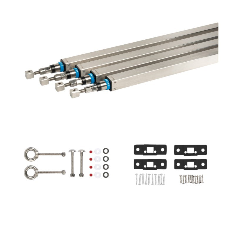 JACKAMAST Full 4PC Combo Kit | 4 x JACKAMAST + Premium Roof Bolts & Mast Bracket Kit