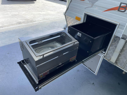 On The Go RV Kitchen Slide BBQ Combo Kit 400 - TERRAIN 1000mm Long