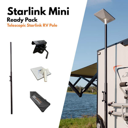 BBQARM Starlink Mini Ready Pack - Telescopic Starlink RV Pole