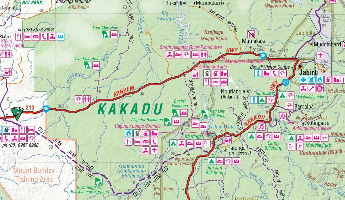 Hema Top End National Parks Map Litchfield Katherine and Kakadu