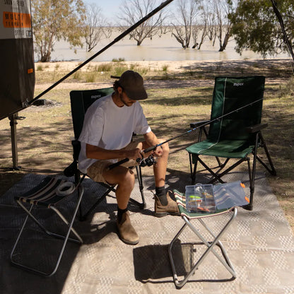 Caravan Annex Mat and Pegs 2.5M x 3.5M  Foam Mesh Breathable and Anti Slip Grey- with Free PEG Set