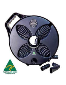 FLAT-OUT 9m Sullage Hose on BLACK Multi-Reel 25mm. M3NK