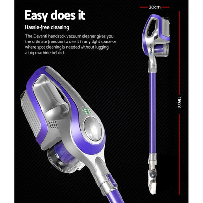Devanti Cordless Stick Vacuum Cleaner Free Shipping