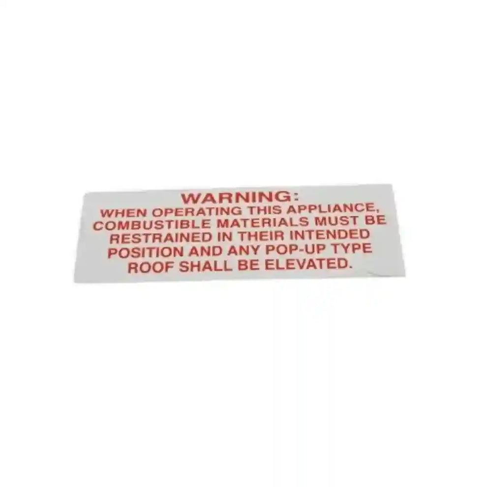66-CIP-VS Stove Decal for Poptop Caravan Consumer instruction Sticker - Everything Caravans 1