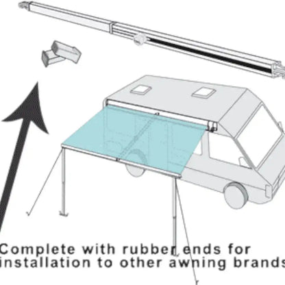 Fiamma Straight Std Centre Rafter 200 04602 for F45 Awnings Caravan Camping RV
