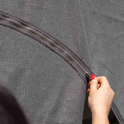 Cgear Grey Awning Privacy End Walls Angled End Drop with Zipper Door