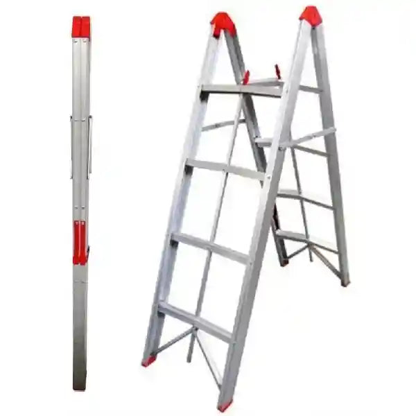 4-step Ladder Alloy Collapsible Stick Ladder with Carry 1bag