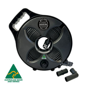 Flat Out Sullage Hose 25mm x 6m Compact Multi-Reel Matte Black