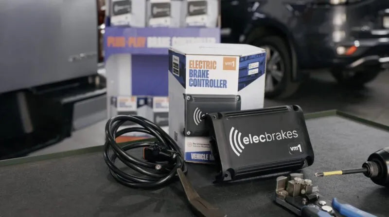 Elecbrakes VM1 Portable Electric Brake Controller for Vehicle - Hard Wired Version