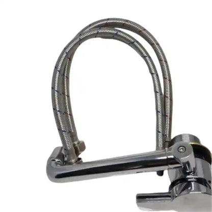 Dometic Chrome Brass Fold Down Hot and Cold Water Mixer Tap