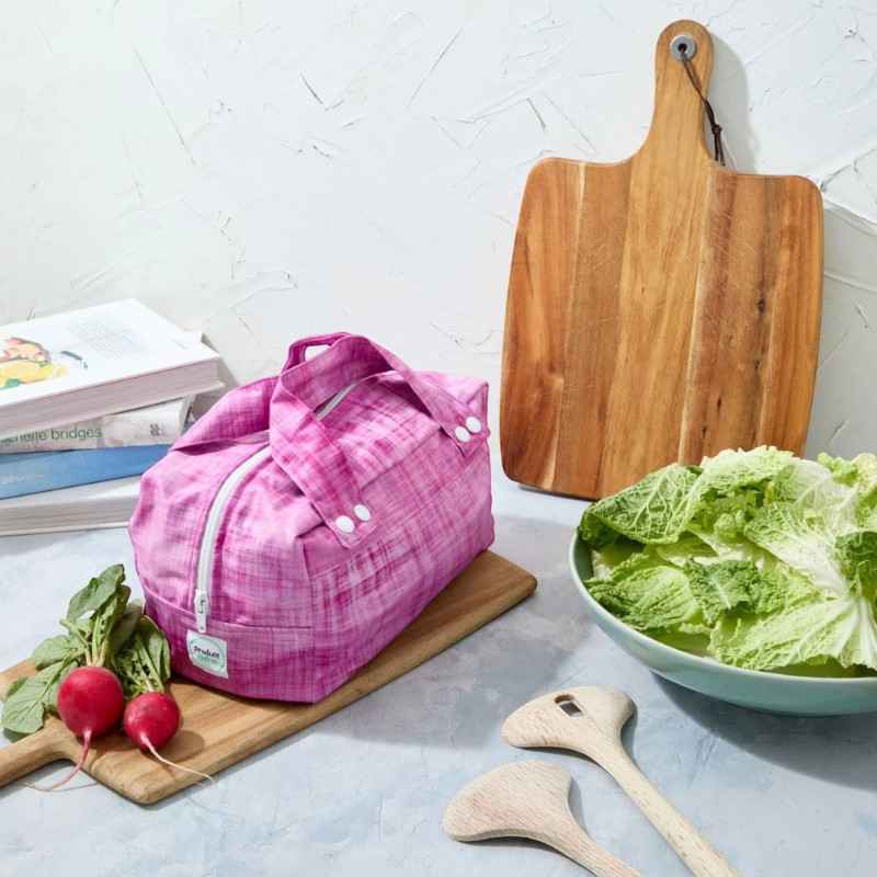 Produce Pod - Reusable Veggie Bag for Fridge - Rhubarb