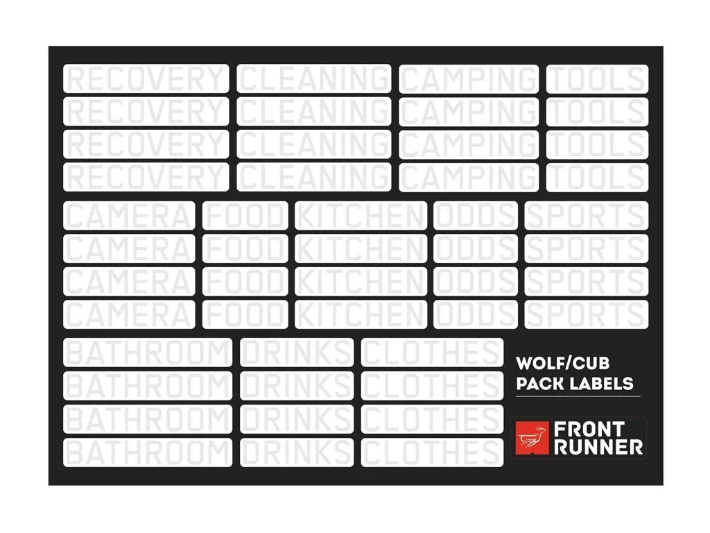 Frontrunner  Wolf or Cub Pack Campsite Organizing Labels
