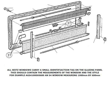 Blind on Roller - to Suit Dometic Seitz S4 Windows 1200mm x 500mm - 4460001988  - No longer Available