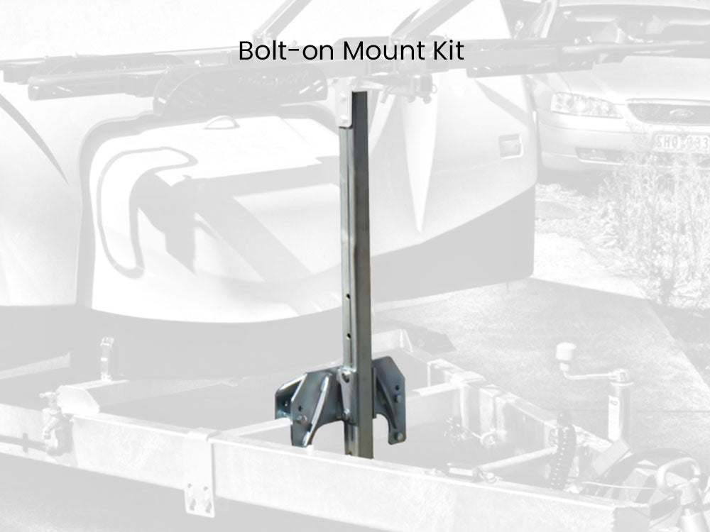 Gripsport Complete Tilting Caravan Rack for 1 Bike with Tall Bolt On Mount Kit