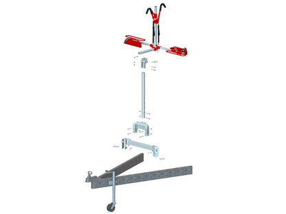 Gripsport Complete Tilting Caravan Rack for 3 Bikes with Tall Bolt On Mount Kit