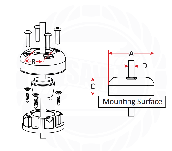 Seaview Cable Seal White Plastic Suits Wire up to 13.5mm Diameter