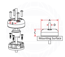Seaview Cable Seal White Plastic Suits Wire up to 13.5mm Diameter