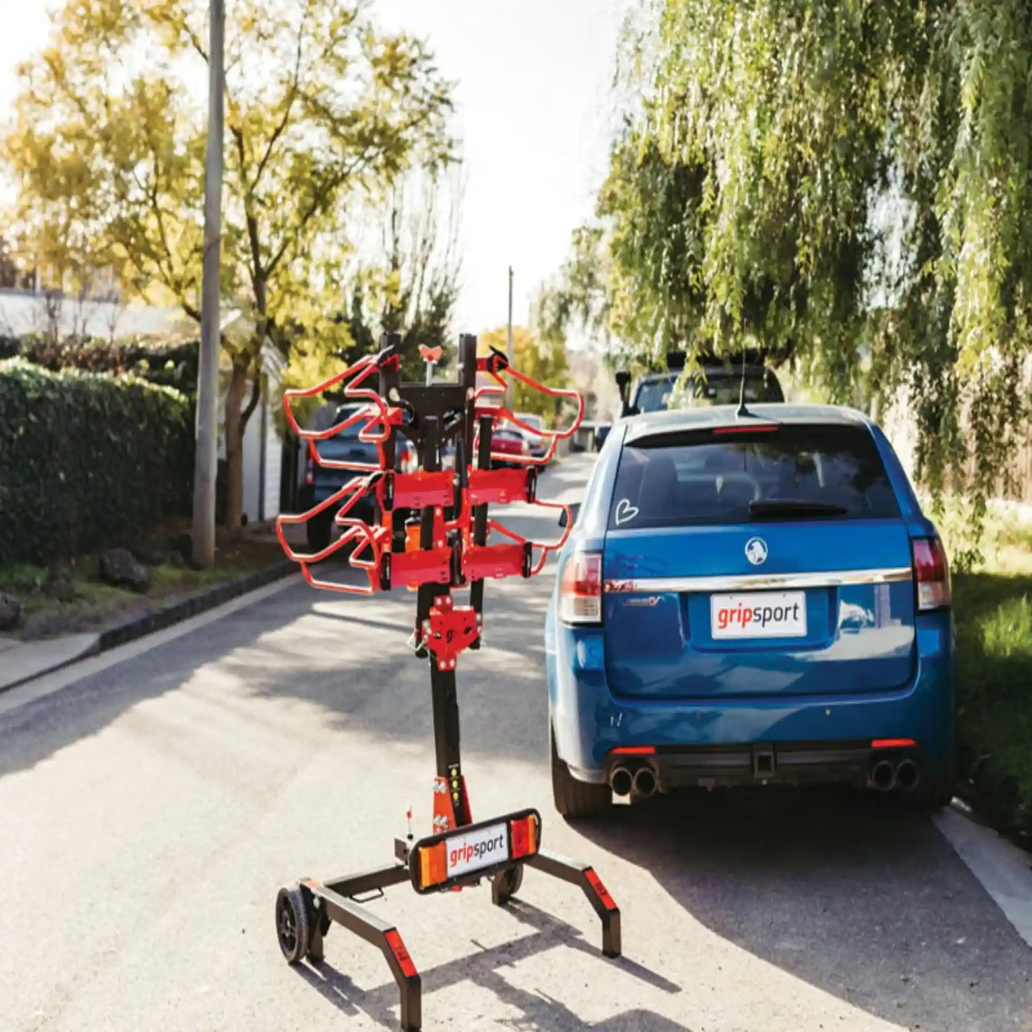 Gripsport Versa 2.4 Folding Short Hitch 4 Bike Vertical Rack