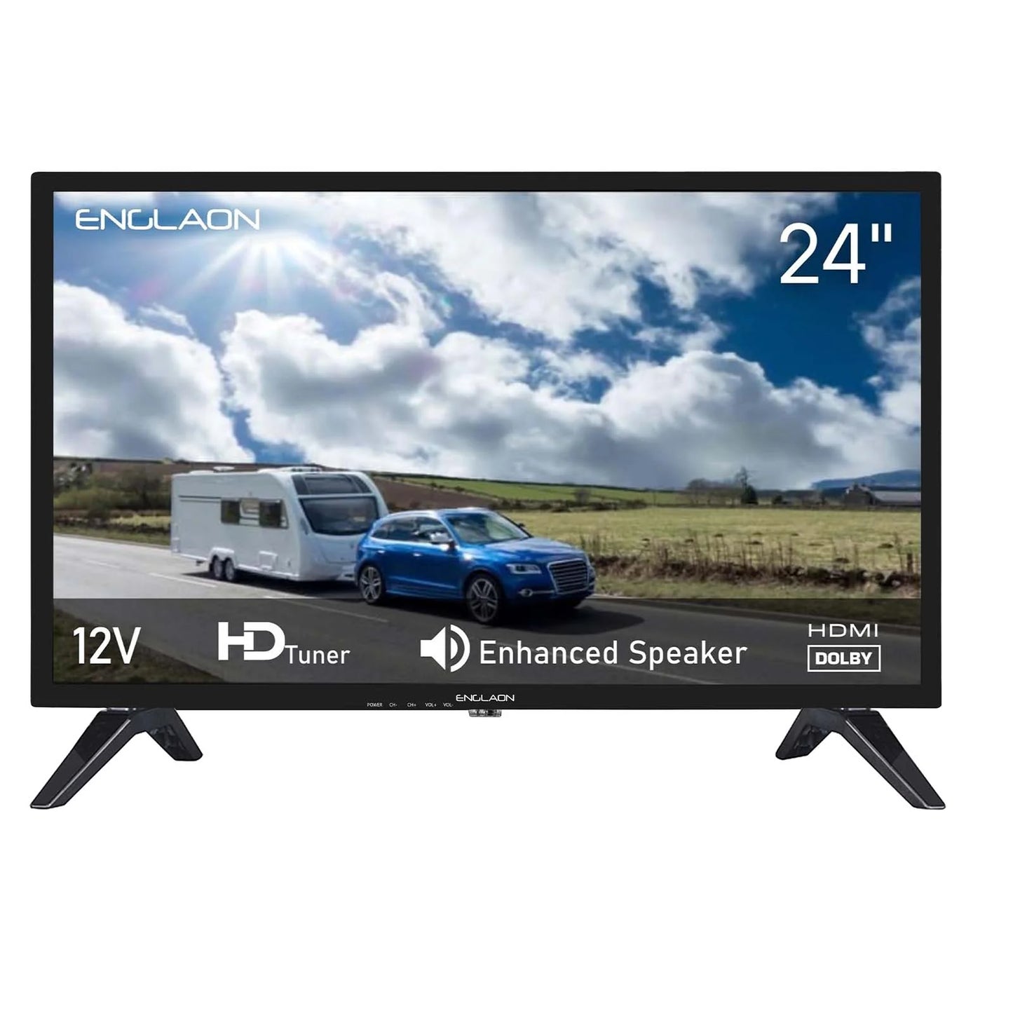 ENGLAON 24inch HD LED 12V TV for Caravans