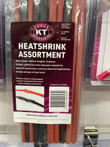Heat Shrink Non Adhesive 3.2mm to 6.4mm Assorted Kit 12Pcs