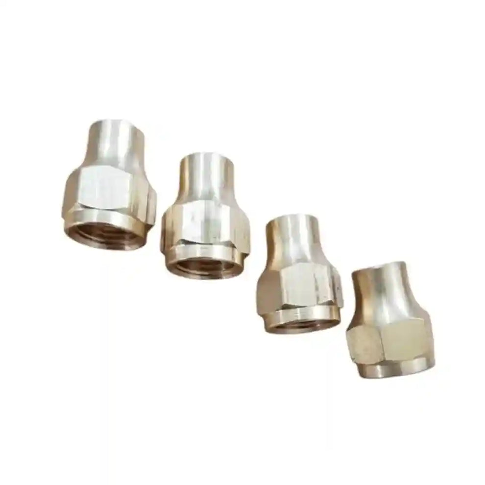 7666191272160 Brass Gas fitting 5-16 Flare Nut for 5-16 Copper Pipe x 4