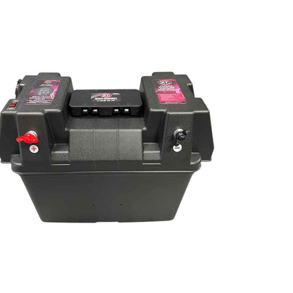 Battery Box Portable with 4 Way HDC and volt Meter
