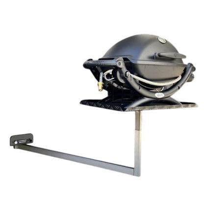 BBQARM KIT Large 700mm x 500mm Black Powdercoated for Under Chassis Mounting
