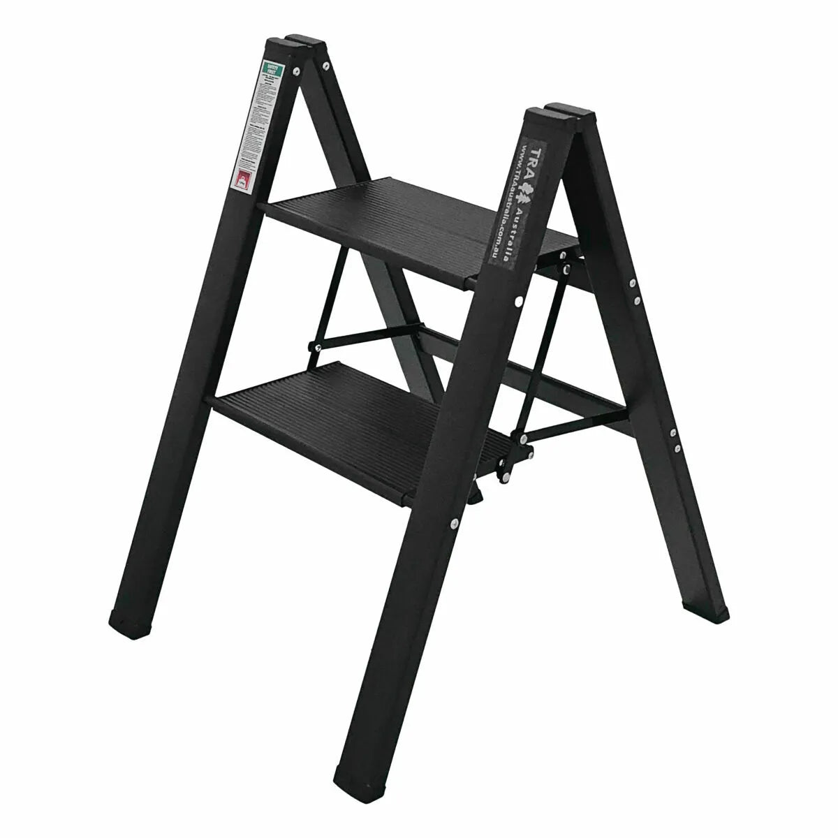Caravan Step Ladder Folding 2 Step Black
