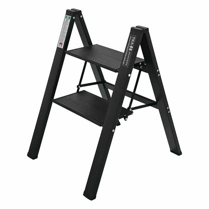 Caravan Step Ladder Folding 2 Step Black