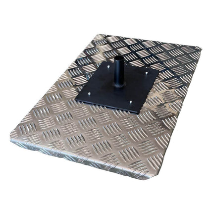 BBQARM 570mm x 370mm Regular Aluminium Chequerplate Tray Only