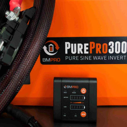 BMPRO PurePro 2000w Invertor with 3m heavy duty connecting cables