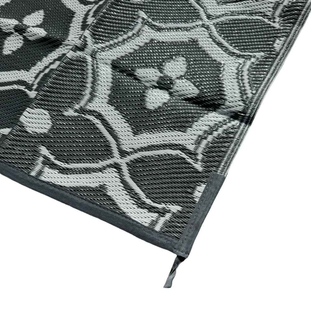 Caravan Camping Mat and Pegs Classic Grey White 1.8m x 2.74m - with Free PEG Set