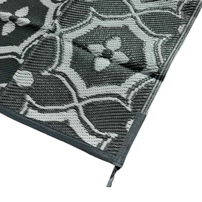 Caravan Camping Mat and Pegs Classic Grey White 1.8m x 2.74m - with Free PEG Set