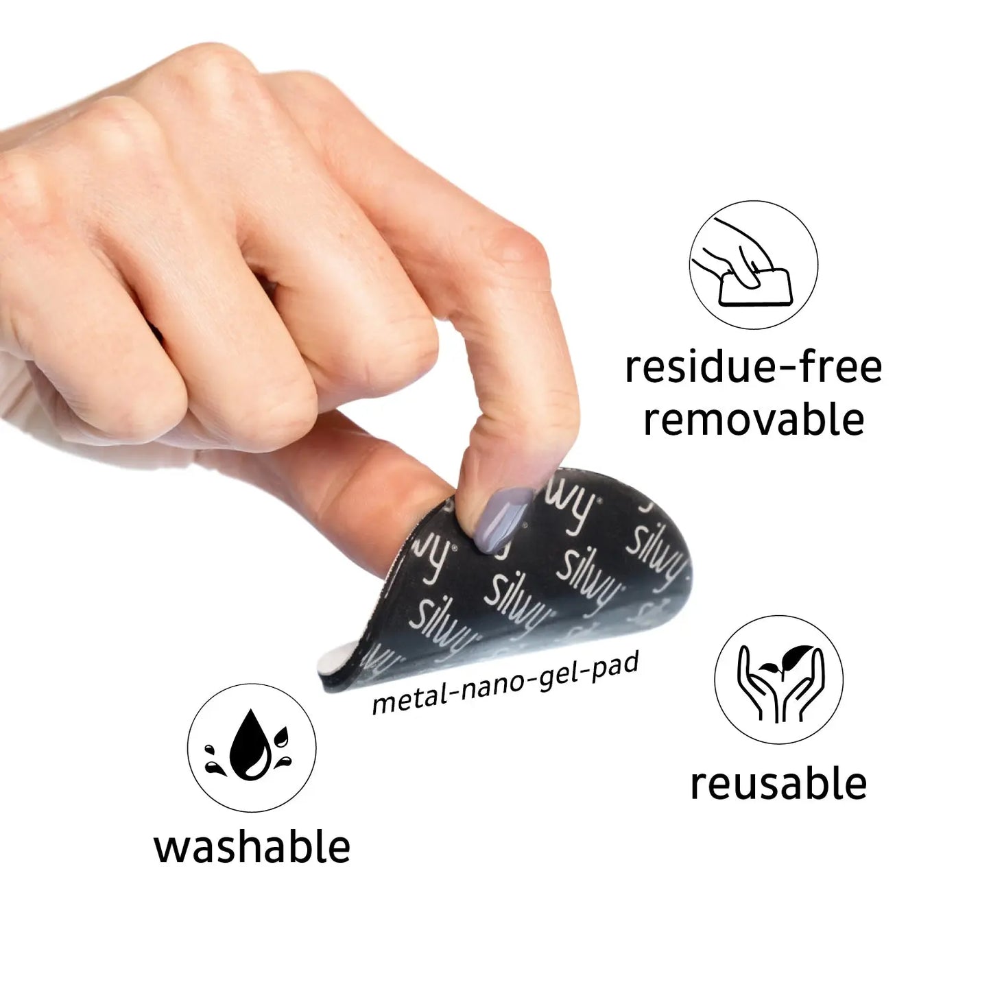 Magnetic Pins FLEX incl. Pads WHITE By Silwy