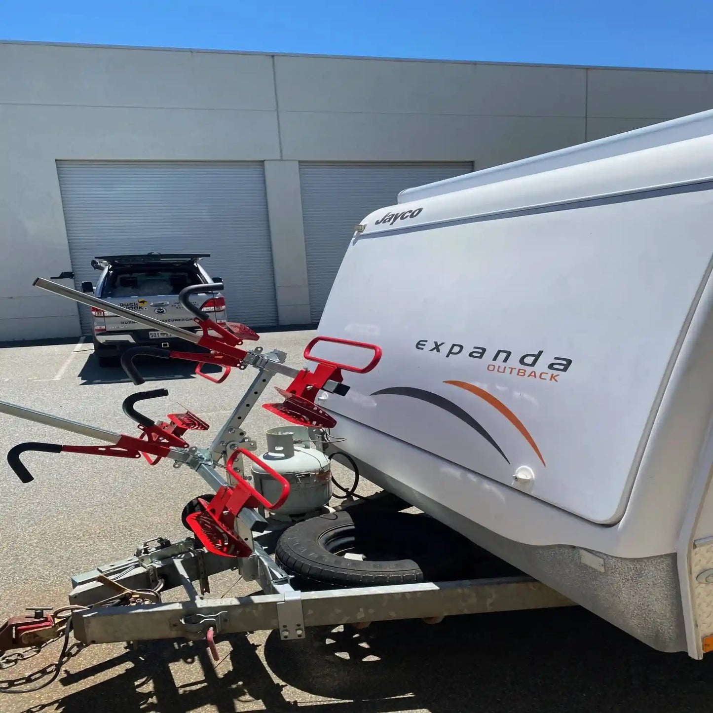 Gripsport Tilting Attachment Converts a Non-Tilting Caravan Rack to Tilting