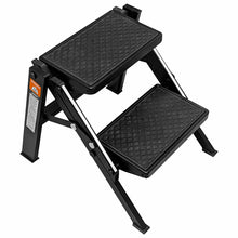 Black Double Folding Portable Step for Caravan